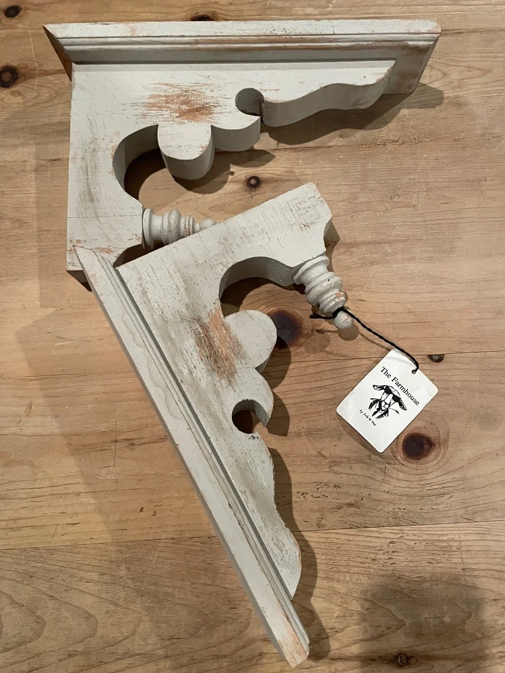 NWT Zula & Mac Interiors wood corbels architectural farmhouse rustic bookends